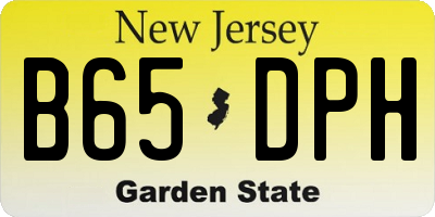 NJ license plate B65DPH
