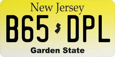 NJ license plate B65DPL