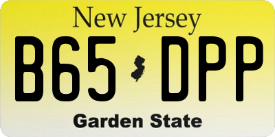 NJ license plate B65DPP