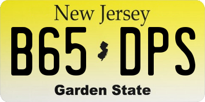 NJ license plate B65DPS