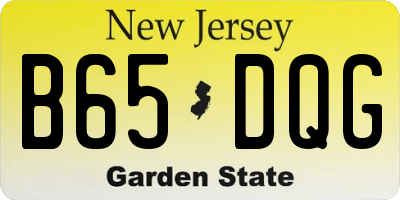 NJ license plate B65DQG