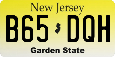 NJ license plate B65DQH