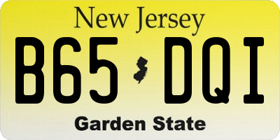 NJ license plate B65DQI