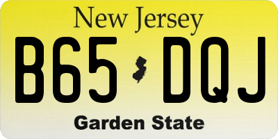 NJ license plate B65DQJ