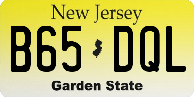 NJ license plate B65DQL