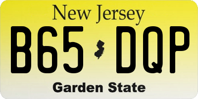 NJ license plate B65DQP