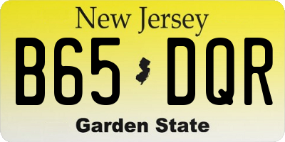 NJ license plate B65DQR