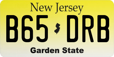 NJ license plate B65DRB