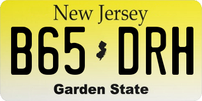 NJ license plate B65DRH