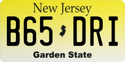 NJ license plate B65DRI