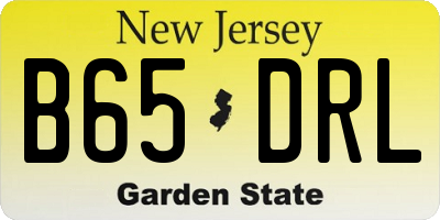 NJ license plate B65DRL