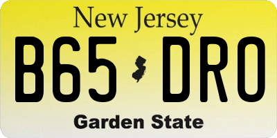 NJ license plate B65DRO