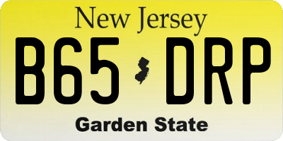 NJ license plate B65DRP