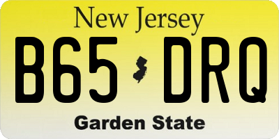 NJ license plate B65DRQ