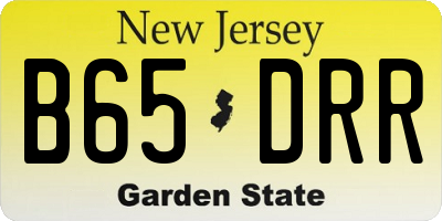 NJ license plate B65DRR