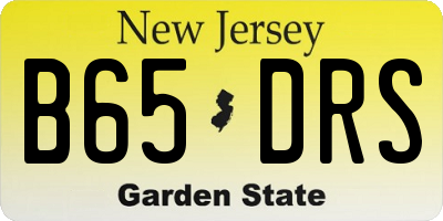 NJ license plate B65DRS