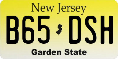 NJ license plate B65DSH