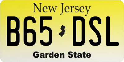 NJ license plate B65DSL