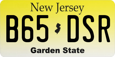 NJ license plate B65DSR