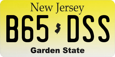 NJ license plate B65DSS