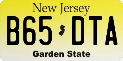 NJ license plate B65DTA