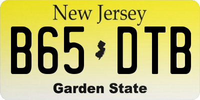 NJ license plate B65DTB