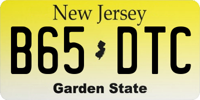 NJ license plate B65DTC