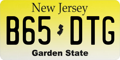NJ license plate B65DTG