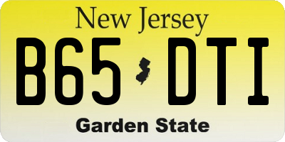 NJ license plate B65DTI
