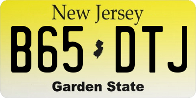 NJ license plate B65DTJ