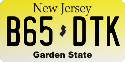 NJ license plate B65DTK
