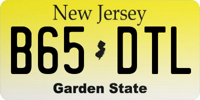 NJ license plate B65DTL