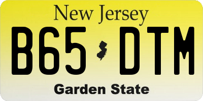 NJ license plate B65DTM
