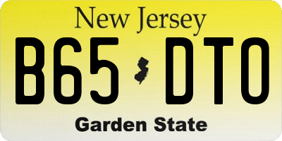 NJ license plate B65DTO