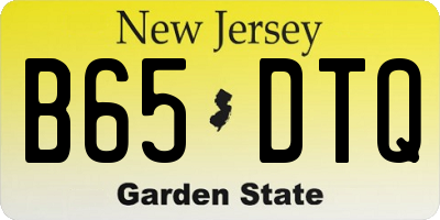 NJ license plate B65DTQ