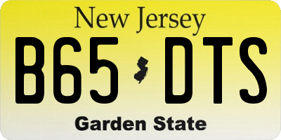 NJ license plate B65DTS