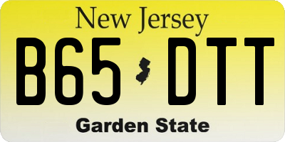 NJ license plate B65DTT