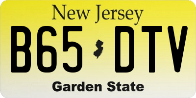 NJ license plate B65DTV