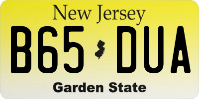NJ license plate B65DUA
