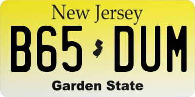 NJ license plate B65DUM