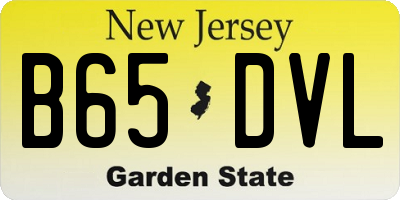 NJ license plate B65DVL