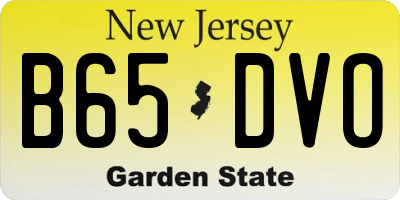 NJ license plate B65DVO