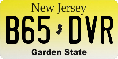 NJ license plate B65DVR