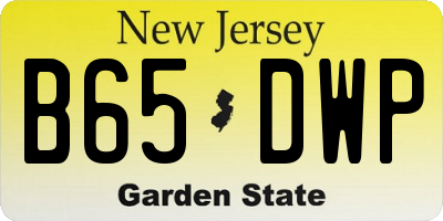 NJ license plate B65DWP