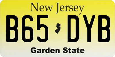 NJ license plate B65DYB