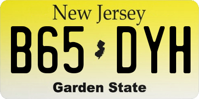 NJ license plate B65DYH