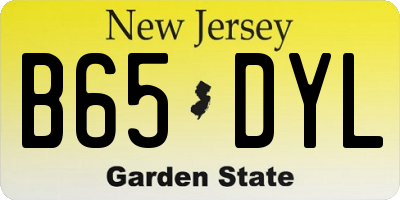 NJ license plate B65DYL