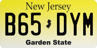 NJ license plate B65DYM