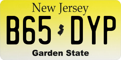NJ license plate B65DYP