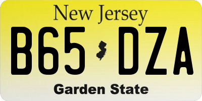 NJ license plate B65DZA